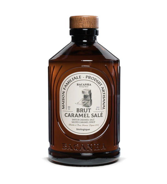 BOUTEILLE DE SIROP BRUT BACANHA CARAMEL SALE BRUT BIOLOGIQUE 400 ml