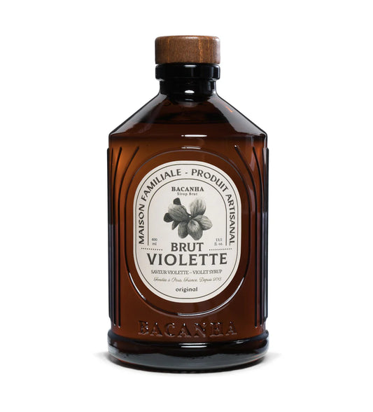 BOUTEILLE DE SIROP BRUT BACANHA VIOLETTE  BRUT BIOLOGIQUE 400 ml