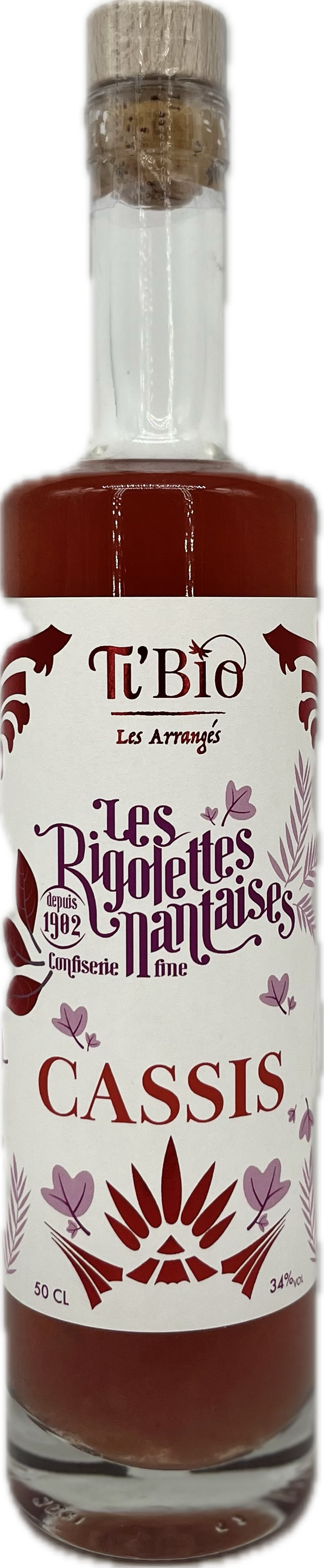 BOUTEILLE DE RHUM aux Rigolettes Cassis 50 CL